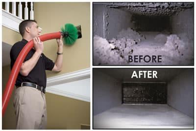duct cleaning before and after