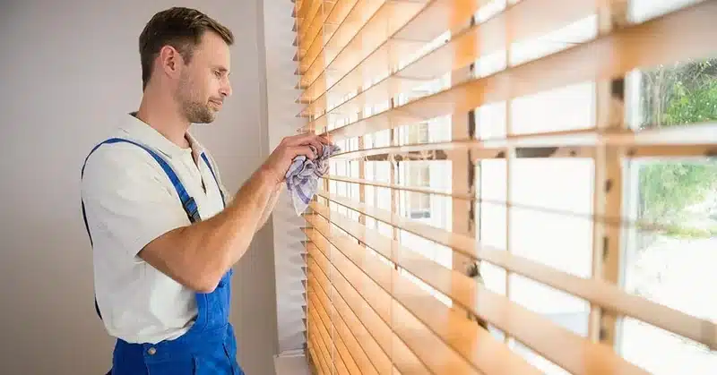 Venetian blinds cleaned slat by slat in a Brighton home