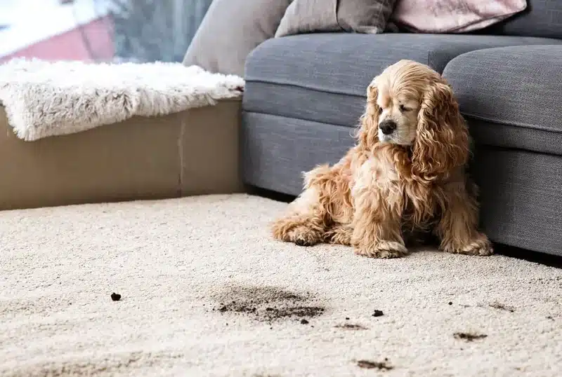 Enzyme treatment for pet urine in carpet underlay in a Doncaster home
