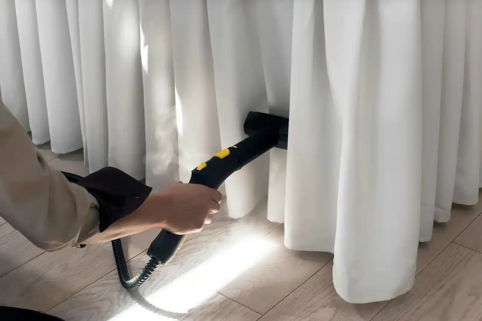 On-site curtain cleaning in a Doncaster home