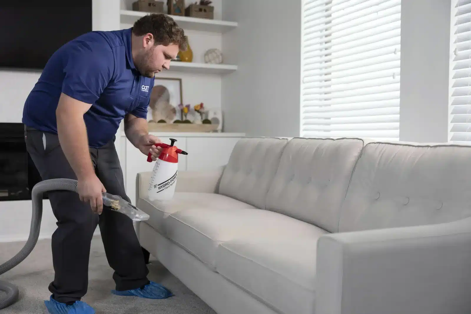 Fabric couch and upholstery steam cleaning in a Ferntree Gully lounge